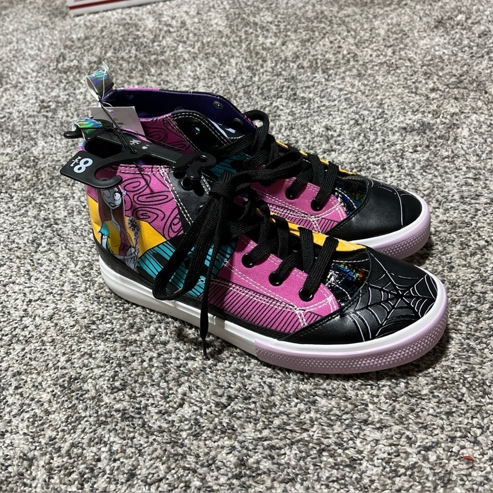 Nightmare before Christmas Jack Sally shoes women High Tops New Sz 8.5